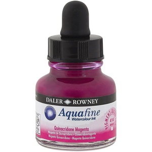 image:imageDaler Rowney Aquafine Watercolor Ink Quinacridone Magenta 295ml  Versatile Liquid Watercolor Ink for Artists and Students  Use with Paint Brushes Technical Pens Airbrushes and Paint Markers