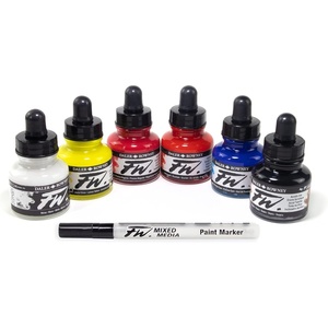 image:imageDaler Rowney FW ACR Ink Set 6X295ML NEON6 Pack  Primary