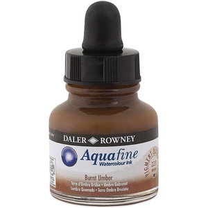 image:imageDalerRowney Aquafine Watercolor Ink Burnt Umber 295ml  Versatile Liquid Watercolor Ink for Artists and Students  Use with Paint Brushes Technical Pens Airbrushes and Paint Markers