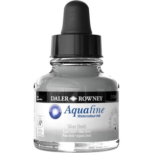 image:imageDalerRowney Aquafine Watercolor Ink Silver Imit 295ml  Versatile Liquid Watercolor Ink for Artists and Students  Use with Paint Brushes Technical Pens Airbrushes and Paint Markers
