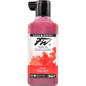 image:imageDalerRowney FW Acrylic Artists Ink 180ml6oz Plastic Bottle Crimson D160181513
