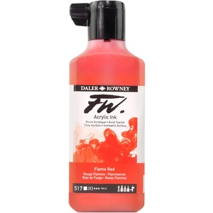 image:imageDalerRowney FW Acrylic Artists Ink 180ml6oz Plastic Bottle Flame Red D160181517