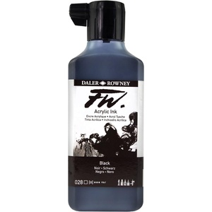 image:imageDalerRowney FW Acrylic Artists Ink 180ml6oz Plastic Bottle India Ink D16018102861 fl oz