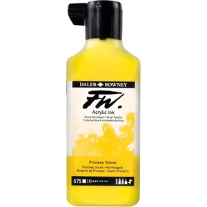 image:imageDalerRowney FW Acrylic Artists Ink 180ml6oz Plastic Bottle Process Yellow D160181675