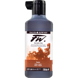 image:imageDalerRowney FW Acrylic Artists Ink 180ml6oz Plastic Bottle Sepia D160181251