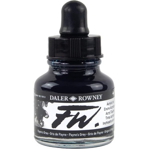 image:imageDalerRowney FW Acrylic Ink Bottle Cool Grey  Versatile Acrylic Drawing Ink for Artists and Students  Permanent Calligraphy Ink  Archival Ink for Illustrating and MorePaynes Grey