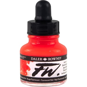 image:imageDalerRowney FW Acrylic Ink Bottle Cool Grey  Versatile Acrylic Drawing Ink for Artists and Students  Permanent Calligraphy Ink  Archival Ink for Illustrating and MoreFluorescent Red