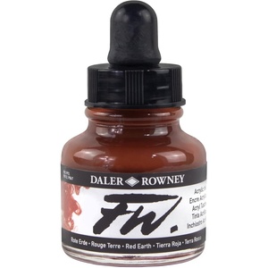 image:imageDalerRowney FW Acrylic Ink Bottle Cool Grey  Versatile Acrylic Drawing Ink for Artists and Students  Permanent Calligraphy Ink  Archival Ink for Illustrating and MoreRed Earth