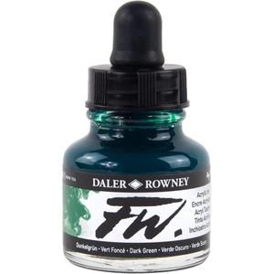 image:imageDalerRowney FW Acrylic Ink Bottle Cool Grey  Versatile Acrylic Drawing Ink for Artists and Students  Permanent Calligraphy Ink  Archival Ink for Illustrating and MoreDark Green