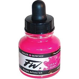 image:imageDalerRowney FW Acrylic Ink Bottle Cool Grey  Versatile Acrylic Drawing Ink for Artists and Students  Permanent Calligraphy Ink  Archival Ink for Illustrating and MoreFluorescent Pink