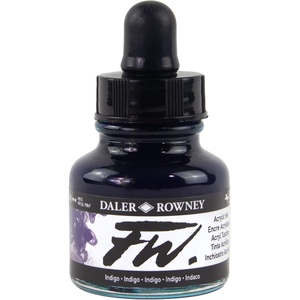 image:imageDalerRowney FW Acrylic Ink Bottle Cool Grey  Versatile Acrylic Drawing Ink for Artists and Students  Permanent Calligraphy Ink  Archival Ink for Illustrating and MoreIndigo