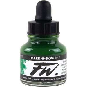 image:imageDalerRowney FW Acrylic Ink Bottle Cool Grey  Versatile Acrylic Drawing Ink for Artists and Students  Permanent Calligraphy Ink  Archival Ink for Illustrating and MoreSap Green