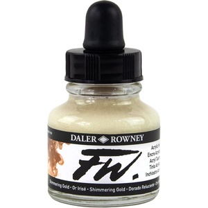 image:imageDalerRowney FW Acrylic Ink Bottle Cool Grey  Versatile Acrylic Drawing Ink for Artists and Students  Permanent Calligraphy Ink  Archival Ink for Illustrating and MoreShimmering Gold