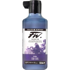 image:imageDalerRowney FW Acrylic Ink Bottle Indigo  Versatile Acrylic Drawing Ink for Artists and Students  Permanent Calligraphy Ink  Archival Ink for Illustrating and More