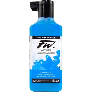 image:imageDalerRowney FW Acrylic Ink Bottle Process Cyan  Versatile Acrylic Drawing Ink for Artists and Students  Permanent Calligraphy Ink  Archival Ink for Illustrating and More