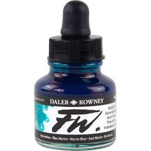 image:imageDalerRowney FW Acrylic Ink Bottle Scarlet  Versatile Acrylic Drawing Ink for Artists and Students  Permanent Calligraphy Ink  Archival Ink for Illustrating and MoreBlue