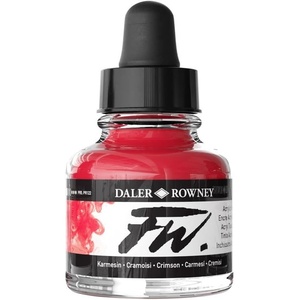 image:imageDalerRowney FW Acrylic Ink Bottle Scarlet  Versatile Acrylic Drawing Ink for Artists and Students  Permanent Calligraphy Ink  Archival Ink for Illustrating and MoreCrimson