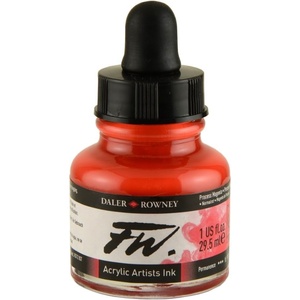 image:imageDalerRowney FW Acrylic Ink Bottle Scarlet  Versatile Acrylic Drawing Ink for Artists and Students  Permanent Calligraphy Ink  Archival Ink for Illustrating and MoreProcess Magenta
