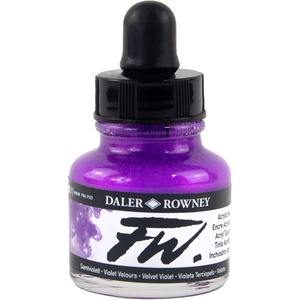 image:imageDalerRowney FW Acrylic Ink Bottle Scarlet  Versatile Acrylic Drawing Ink for Artists and Students  Permanent Calligraphy Ink  Archival Ink for Illustrating and MoreVelvet Violet