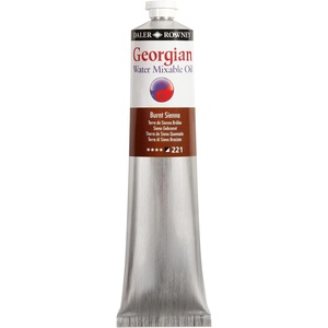 image:imageDaler Rowney Georgian Water Mixable Oil Paint Burnt Sienna 200ml Tube  Art Paints for Canvas Paper and More  Oil Painting Supplies for Artists and Students  Artist Oil Paint for Any Skill Set676 Fl Oz Pack of 1