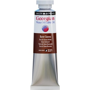 image:imageDalerRowney Georgian Water Mixable Oil Paint Burnt Sienna 37ml Tube  Art Paints for Canvas Paper and More  Oil Painting Supplies for Artists and Students  Artist Oil Paint for Any Skill Set