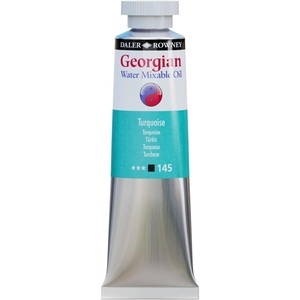 image:imageDalerRowney Georgian Water Mixable Oil Paint Turquoise 37ml Tube  Art Paints for Canvas Paper and More  Oil Painting Supplies for Artists and Students  Artist Oil Paint for Any Skill Set 1 Count Pack of 1