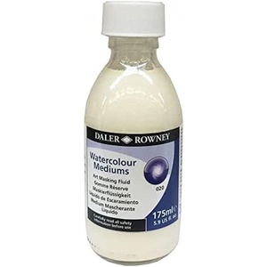 image:imageDaler Rowney Aquafine Watercolour Medium Glass Jar with Child Lock Cap 592oz  175 ml Art Masking Fluid
