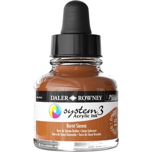 image:imageDalerRowney System3 Acrylic Ink Bottle Burnt Sienna 295ml  Versatile Acrylic Ink for Artists and Students  Opaque Calligraphy Ink for Drawing Illustrating Airbrushing Dip Pen Ink and More
