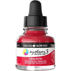 image:imageDalerRowney System3 Acrylic Ink Bottle Cadmium Red 295ml  Versatile Acrylic Ink for Artists and Students  Opaque Calligraphy Ink for Drawing Illustrating Airbrushing Dip Pen Ink and More