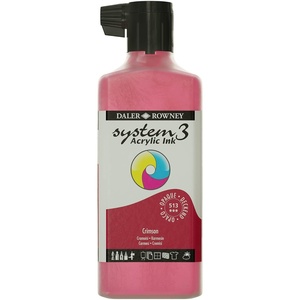 image:imageDalerRowney System3 Acrylic Ink Bottle Crimson 180ml  Versatile Acrylic Ink for Artists and Students  Opaque Calligraphy Ink for Drawing Illustrating Airbrushing Dip Pen Ink and More