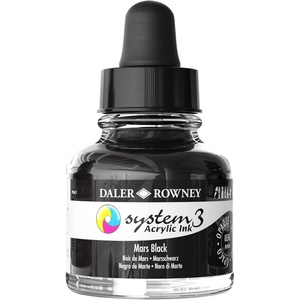 image:imageDalerRowney System3 Acrylic Ink Bottle Mars Black 295ml  Versatile Acrylic Ink for Artists and Students  Opaque Calligraphy Ink for Drawing Illustrating Airbrushing Dip Pen Ink and More