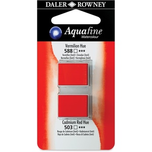 image:imageDalerRowney Aquafine Watercolor Paint Vermilion Hue amp Cadmium Red Hue